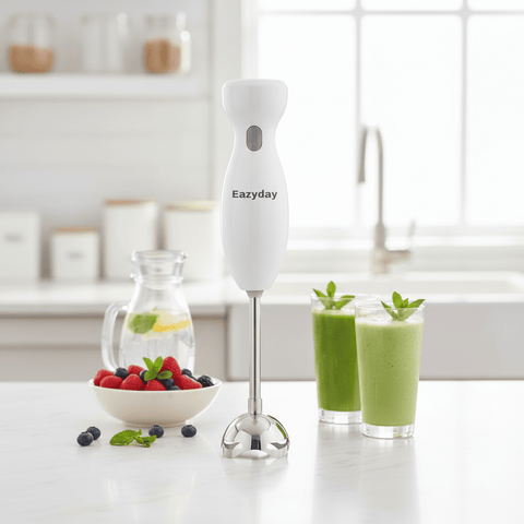 Optima 250W Hand Blender – Powerful Stainless Steel Shaft Blender with Easy Grip for Hot & Cold Blending - Zento