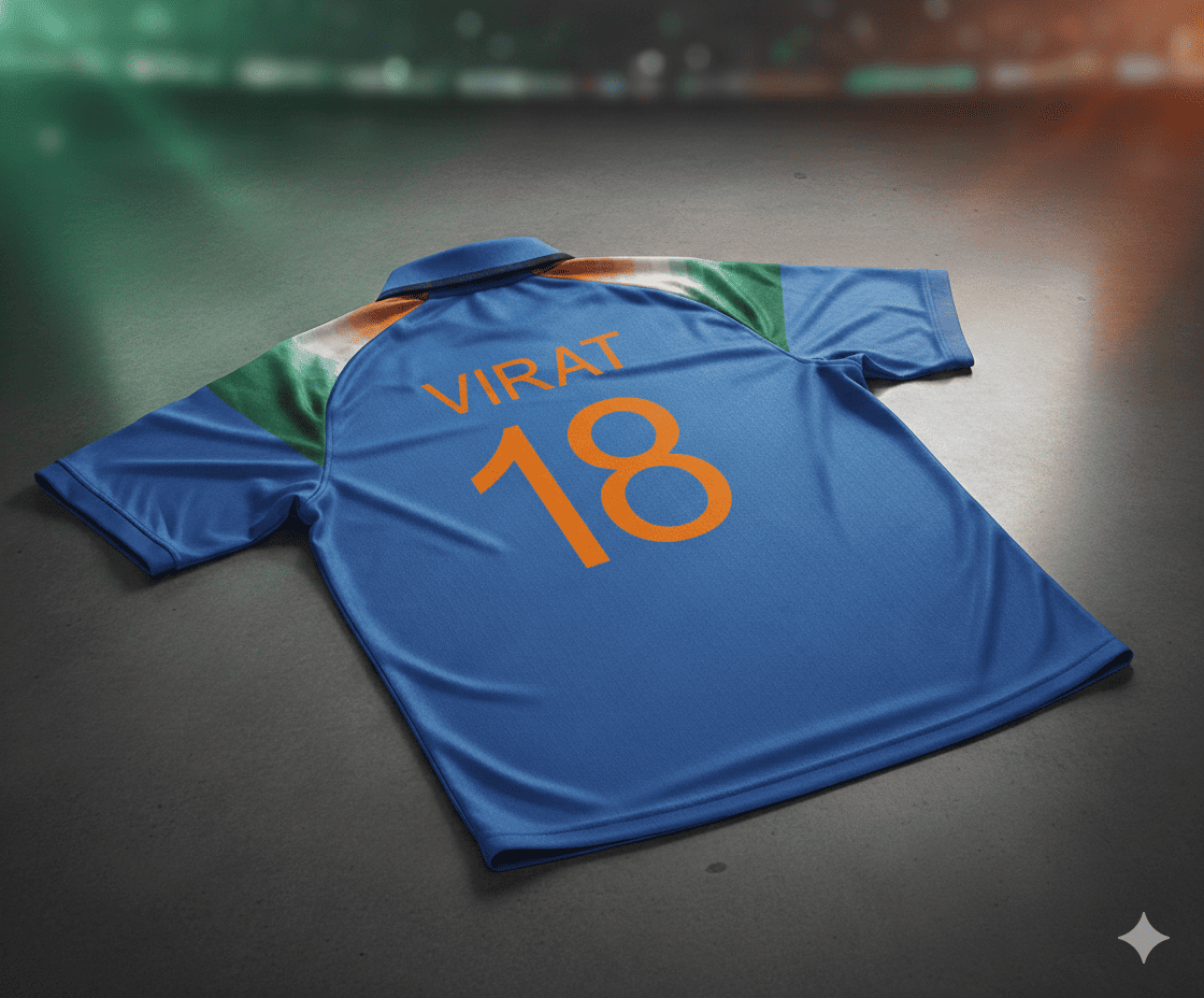 India ODI Virat Embroidered Jersey 2026 - Zento
